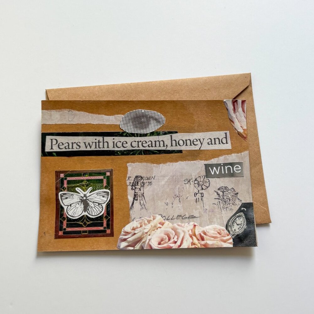 Honey & Wine Collage Postcard